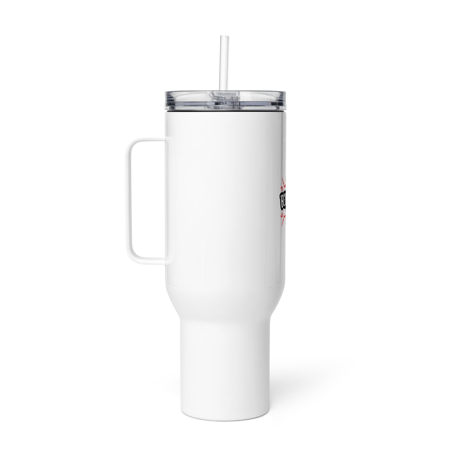 Travel mug with a handle